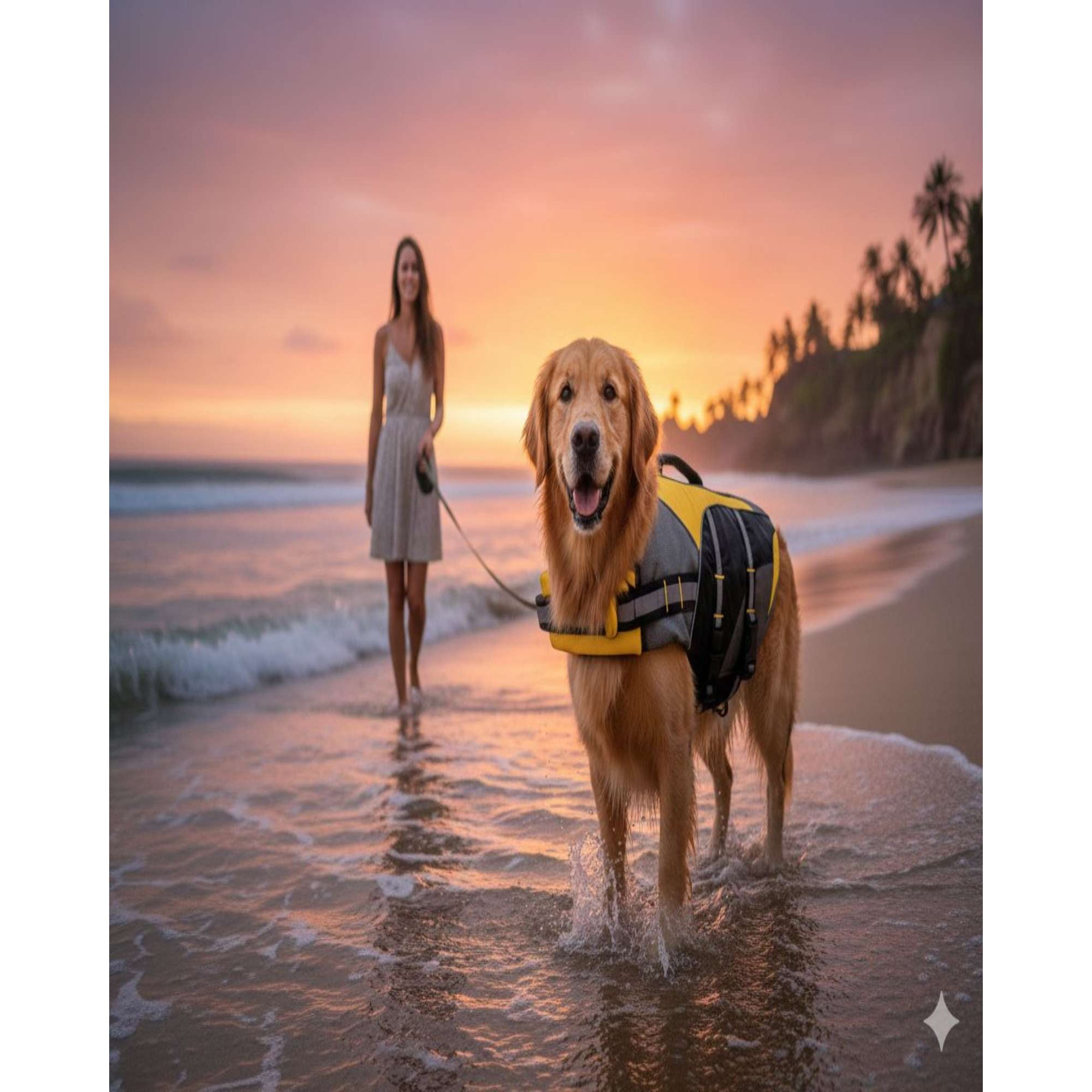 Mylhogar - Chaleco Salvavida Para Mascota Talla M