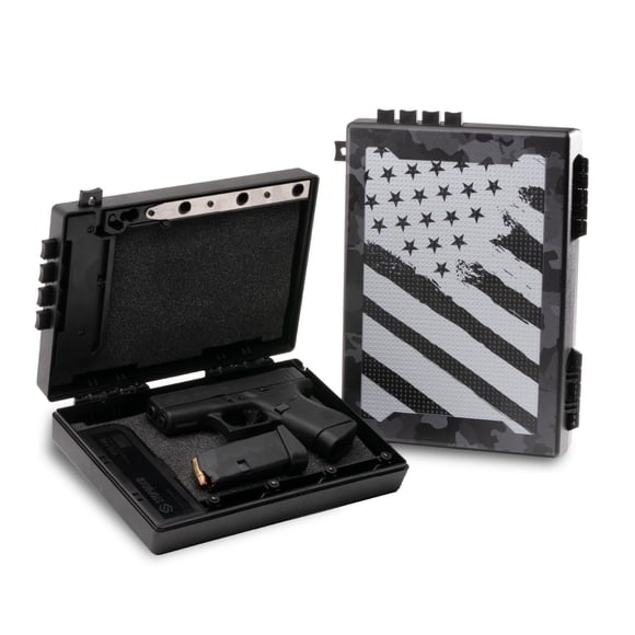 Alternativa a caja fuerte para armas STOPBOX Tactical para almacenamiento de pistola (paquete de 2)