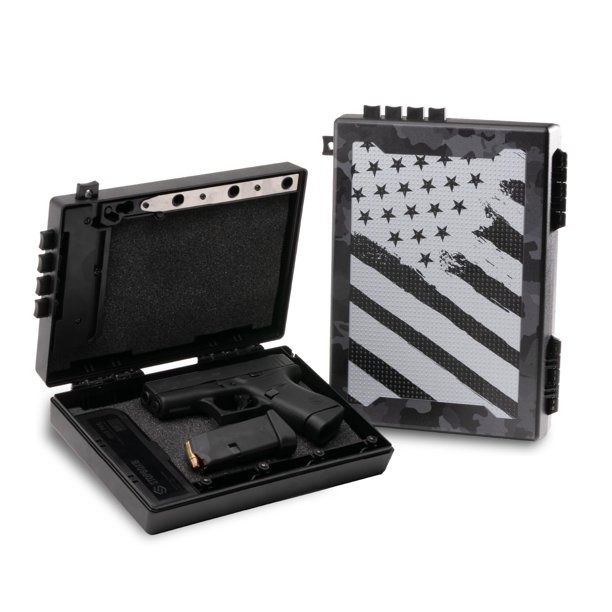 Alternativa a caja fuerte para armas STOPBOX Tactical para almacenamiento de pistola (paquete de 2)