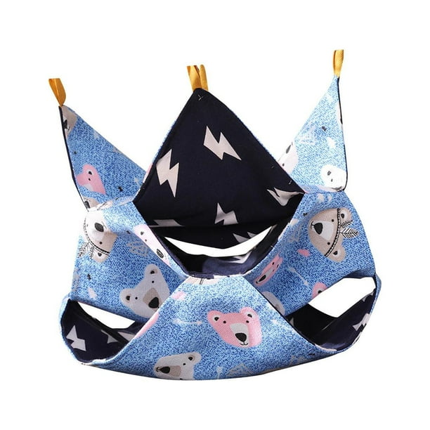 Hamaca colgante para hámster de verano, accesorios de tres capas, Material de lona multiusos, túnel colgante para nido de jaula de animales pequeños Oso Talla L