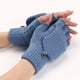 thumbnail image 4 of Guantes de invierno para mujer, paquete de 2, cálidos, de punto, convertibles, sin dedos, con gorro protector., 4 of 5
