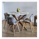thumbnail image 1 of Juego de Comedor Warwick Melamina Blanca 120cm + 4 Sillas Mariposa Velvet Gris, 1 of 3