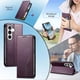 thumbnail image 3 of FOXDOCK Funda para Samsung Galaxy S26: Cierre magnético, soporte ajustable, ranuras para tarjetas y correa integrada-Púrpura, 3 of 6