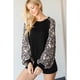 thumbnail image 5 of Top De Manga Larga Con Estampado Floral Y Bujas L, 5 of 6