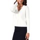 thumbnail image 4 of INSPIRE CHIC Cárdigan de manga larga con cuello en V para mujer, ligero, con botones, casual, tejido de punto, talla M, blanco, 4 of 6