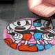 thumbnail image 4 of Cuphead Alfombra Redonda de Felpa Coral, Antideslizante, No Desprende Pelusas, Lavable y Duradera para Salón, Dormitorio y Habitación de Niños 60cm, 4 of 6