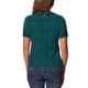 thumbnail image 3 of INSPIRE CHIC Blusa de Manga Corta con Cuello Peter Pan en Contraste y Lunares para Mujer, Regreso a Clases, M Azul Verde Blanco, 3 of 6