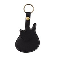 Magideal - Funda Para Púas De Guitarra, Bolsa Para Púas, Bolsa De Almacenamiento Portátil Con Llavero, Funda Para Púas De Guitarra, Para Regalos De Amigos Y Adul Negro