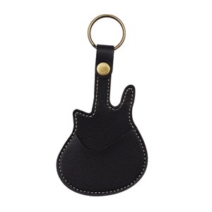 Magideal - Funda Para Púas De Guitarra, Bolsa Para Púas, Bolsa De Almacenamiento Portátil Con Llavero, Funda Para Púas De Guitarra, Para Regalos De Amigos Y Adul Negro