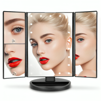 Genérico - Espejo Para Maquillaje Aumentos 2X 3X Luz Led