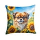 thumbnail image 1 of Cojín Sunflowers Tibetan Spaniel, 1 of 6