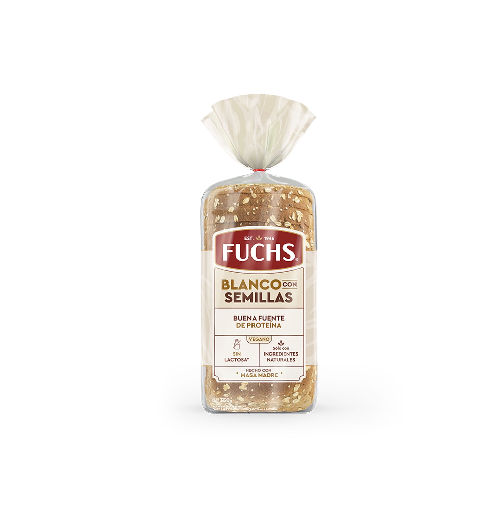 Pan De Molde Blanco Con Semillas 350 g Fuchs