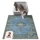 thumbnail image 1 of Alfombra para arena Lovewag Pets 71x102 cm Pack de 2 Blue Hazel, 1 of 9