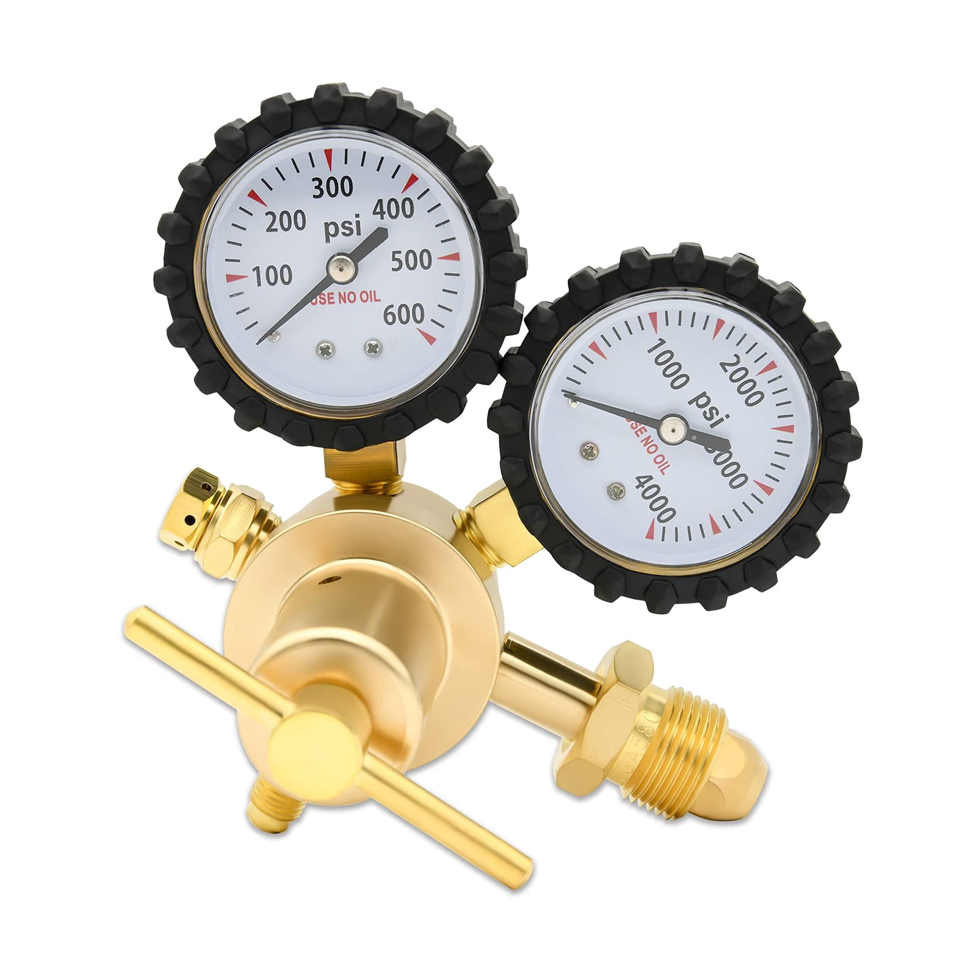 Regulador De Nitrógeno Nakao 0-600 Psi, Entrada Cga580 Con 1/4 De Pulgada