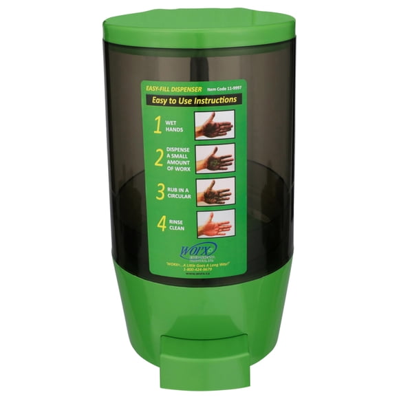 Limpiador de Manos Worx Biodegradable con Dispensador de Relleno Fácil