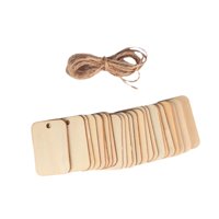 Magideal - 50X Etiquetas De Madera Rodajas De Madera Con Agujeros Etiquetas Para Marcar Pinturas Etiquetas De Precio Etiquetas De Regalo Etiquetas De Precio Para