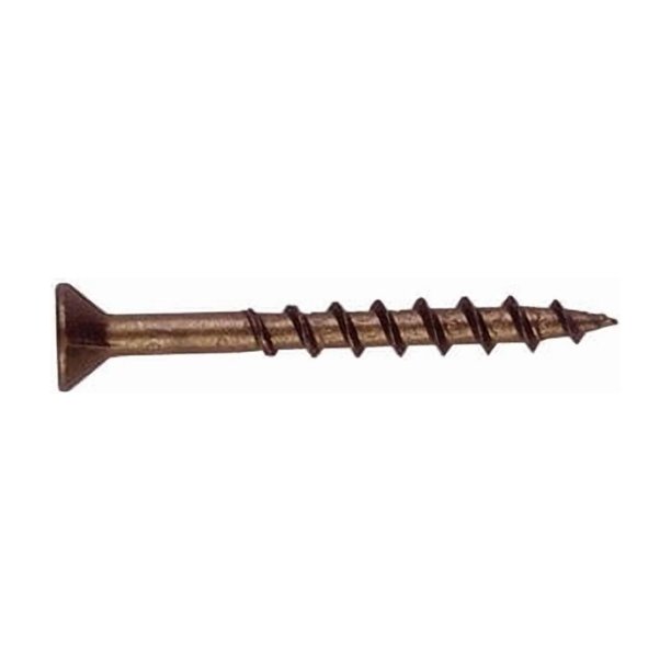 Tornillos para madera Grip-Rite, número 6 x 4,13 cm, acero zincado amarillo, 945 unidades