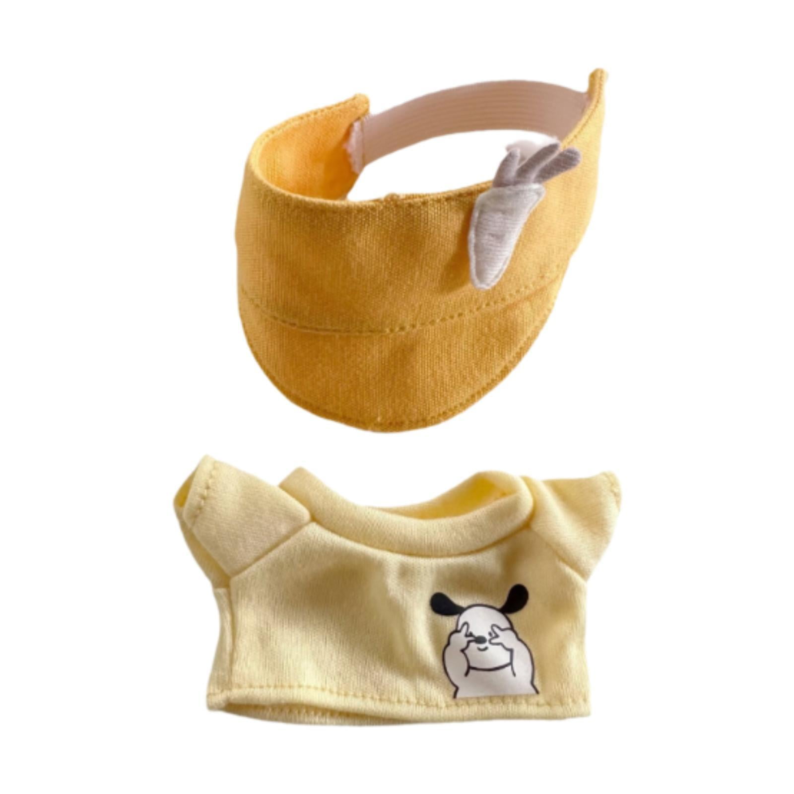 Ropa Para Muñecas De Peluche De 15-17 Cm - Set Con Camiseta, Pantalón Y Gorro, Tela Suave, Diseño Desmontable