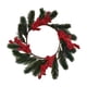 thumbnail image 2 of Pequeña Corona De Velas Navideñas Corona Navideña Para Invierno Oficina Interior Diámetro Interior 13 Cm Verde Rojo, 2 of 3