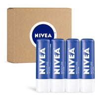 Bálsamo Labial Nivea Moisture Lip Care Stick, Manteca De Karité, Paquete De 4