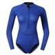 thumbnail image 5 of Traje De Neopreno Con Manga De Neopreno Para Mujer Traje De Bikini De Buceo Con Cremallera Frontal Azul XL, 5 of 5
