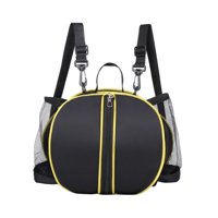 Ioensy - Bandolera De Baloncesto Bolsa De Asas De Baloncesto Para Niños Niñas Accesorio Durable Doble Correa Negro