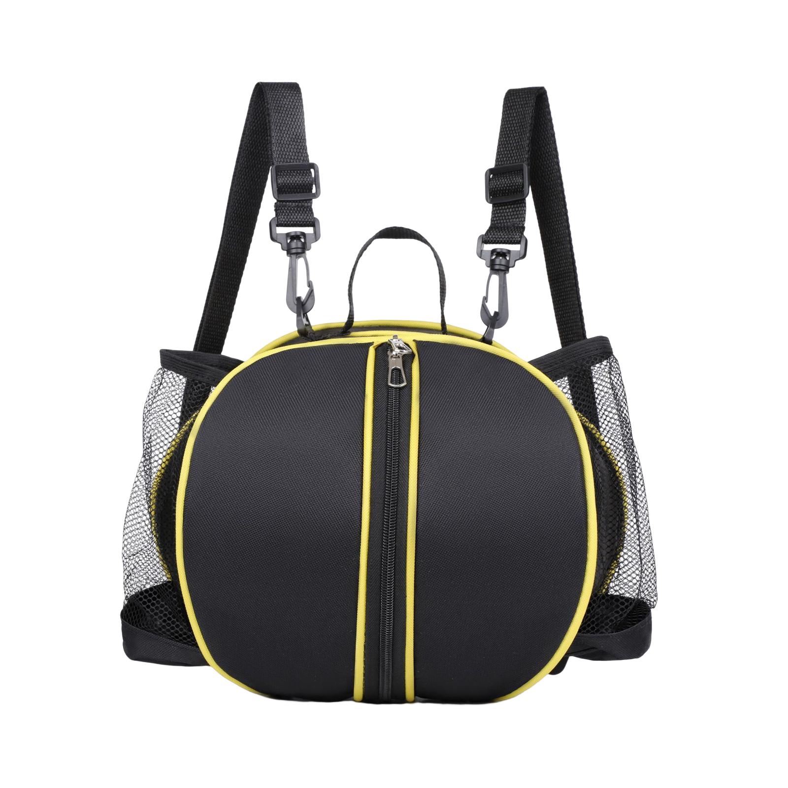 Ioensy - Bandolera De Baloncesto Bolsa De Asas De Baloncesto Para Niños Niñas Accesorio Durable Doble Correa Negro