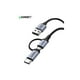 thumbnail image 3 of UGREEN Cable USB 2.0 A a Micro USB + USB-C trenzado 1m Negro, 3 of 4