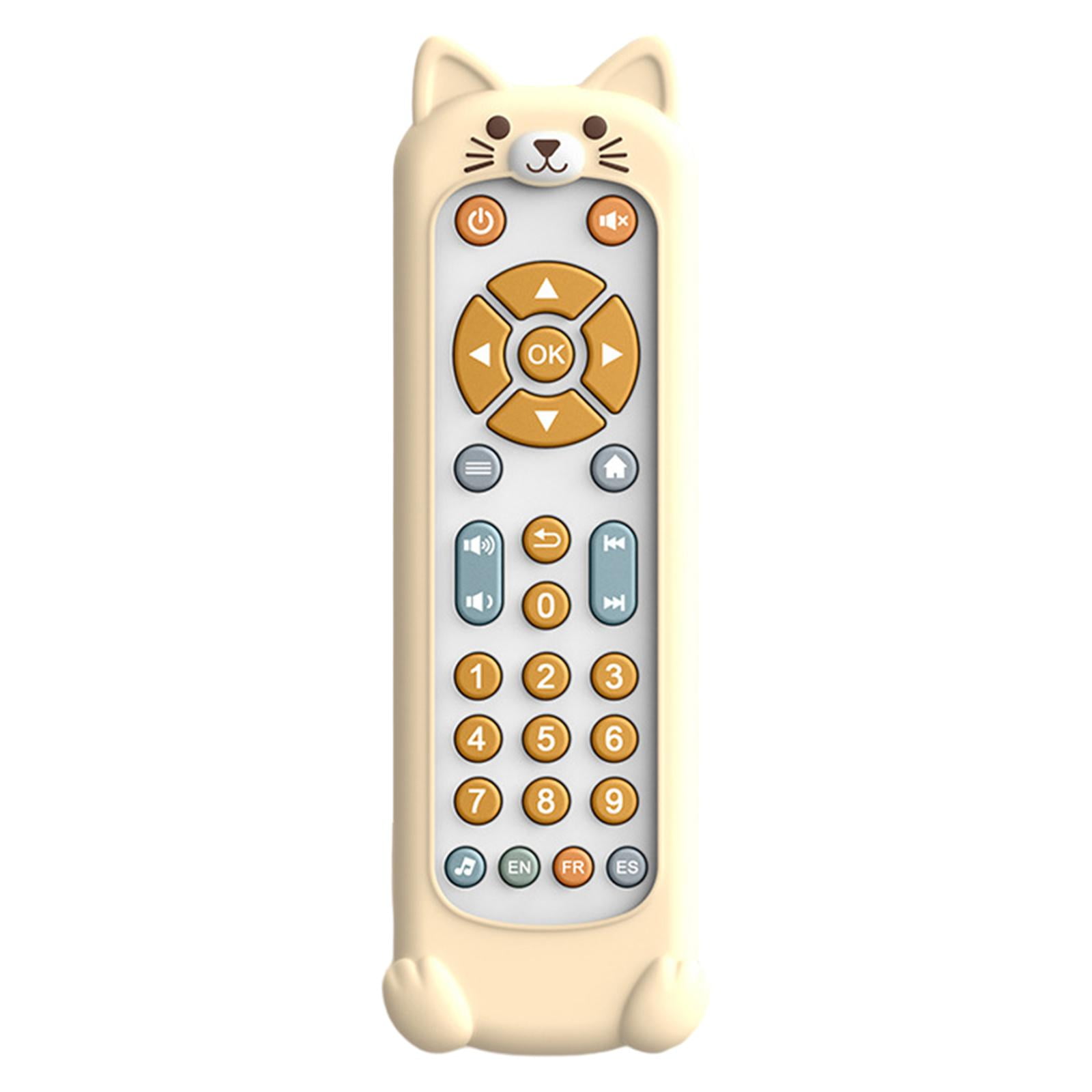 Bothyi - Juguete Realista Con Control Remoto De Tv Para Niños Pequeños, Juguete De Aprendizaje Para Bebés De 6 A 12 Meses, Blanco Y Estuche Para Gatos