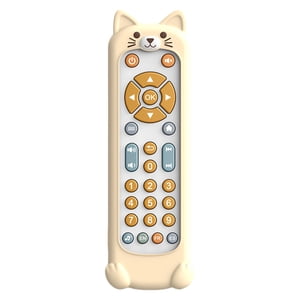 Bothyi - Juguete Realista Con Control Remoto De Tv Para Niños Pequeños, Juguete De Aprendizaje Para Bebés De 6 A 12 Meses, Blanco Y Estuche Para Gatos