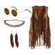 thumbnail image 2 of Disfraces De Hippie Ropa Pendiente De Halloween Chaleco Con Flecos Hippie Trajes De Discoteca., 2 of 3