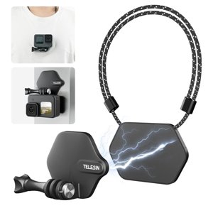Telesin - Soporte Mano Libre De Cuello Magnético Para Cámara Deportiva