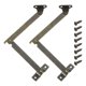 thumbnail image 1 of 2 piezas 7.36"x0.47" bisagras de soporte de tapa plegable, bisagra de tapa elevable con tornillos, bronce, 1 of 6