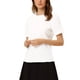 thumbnail image 4 of INSPIRA CHIC Blusa con Cuello Peter Pan para Mujeres Regreso a Clases Jacquard Floral Manga Corta Abullonada Kawaii Talla XL Blanca, 4 of 7