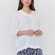 thumbnail image 3 of Blusa Mujer Cuello V Manga Globo Blanco Corona, 3 of 5