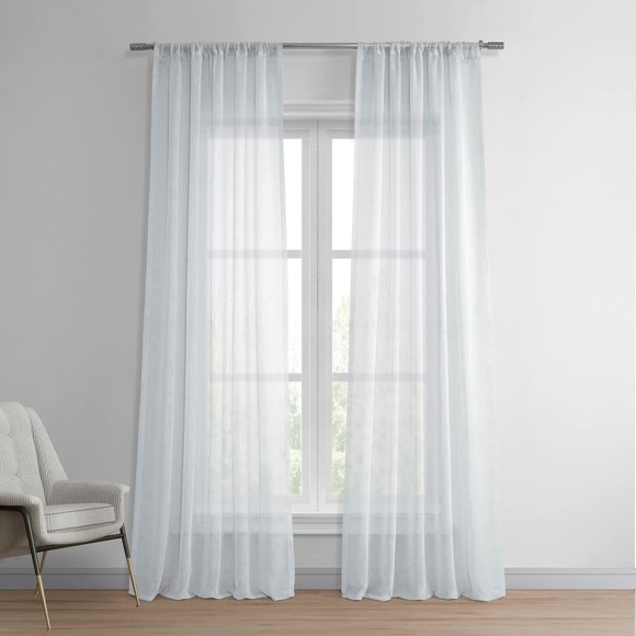 Cortinas HPD a mitad de precio de lino liso transparente, 127 x 274 cm