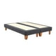 thumbnail image 2 of Base Dividida Cama Europea 2 Plazas 150x190 Cm Gris Oscuro Felpa, 2 of 4
