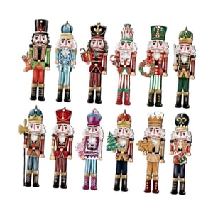 Bothyi - 12 Figuras De Cascanueces Para Decoración Navideña, Ideal Como Recuerdo De Fiesta O Para La Sala De Estar.