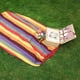 thumbnail image 4 of Hamaca portátil de lona de paracaídas, de algodón transpirable para jardín, ideal para viajes y camping, con una capacidad máxima de 300 kg, multicolor (2 personas, rojo)., 4 of 5