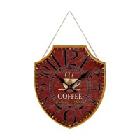 Bothyi - Reloj De Pared Vintage, Artesanía, Adorno, Reloj De Madera Para Uso Doméstico, Dormitorio De Granja, Color Rojo