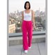 thumbnail image 1 of Pantalón Mujer Flare Pierna Ancha Cintura Elasticada Fucsia, 1 of 8