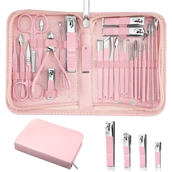 Set de Manicure Profesional MINKINH de 26 Piezas de Acero Inoxidable