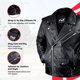 thumbnail image 3 of Chaqueta de cuero HWK Motorsports Apparel talla 3XL negra, 3 of 7
