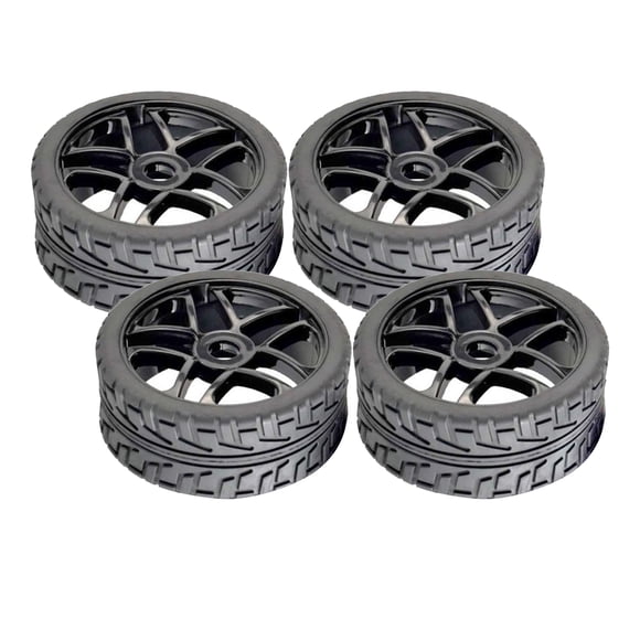 4x Juego De Neumáticos De Goma Compatibles Con HSP HoBao 1/8 RC Car Repuestos Blanco