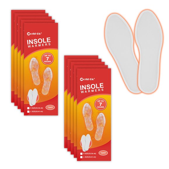 Calentadores de pies con plantilla WORLD-BIO de larga duración, 10 pares