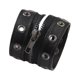 thumbnail image 1 of Pulsera Con Cremallera Pulsera Ancha De Cuero PU Para Adultos Unisex Halloween Negro, 1 of 5