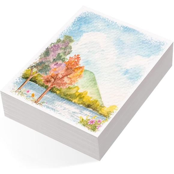 Papel Acuarela Prudiut 5x7in 110lb 230GSM 80 Hojas