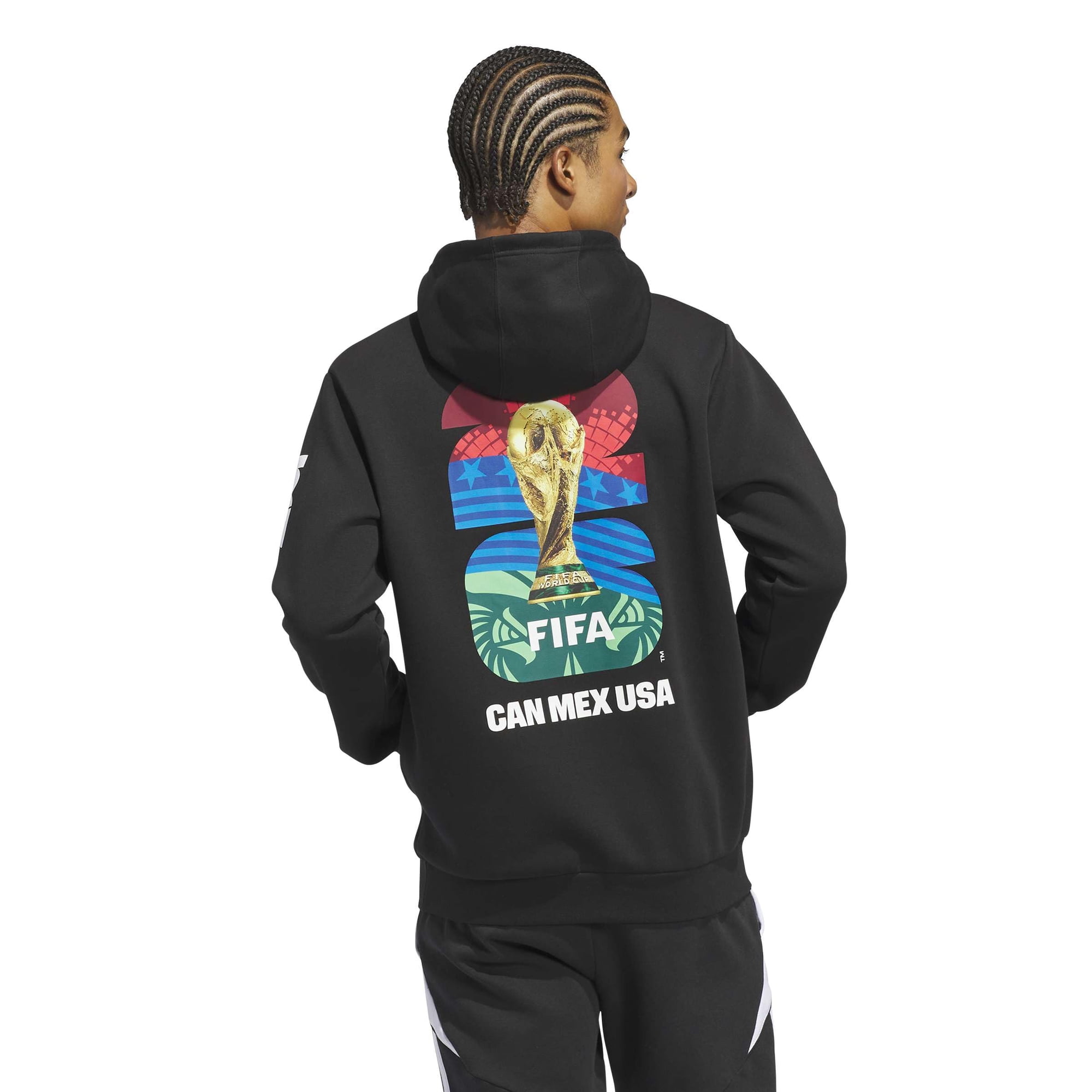 Sudadera Con Capucha Adidas Para Hombre World Cup 26 Negra Talla Xxl
