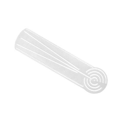 Bothyi - Regla De Dibujo Con Patrón Geométrico, Suministros Sencillos, Plantilla De Dibujo Compacta De 30 Cm X 8 Cm