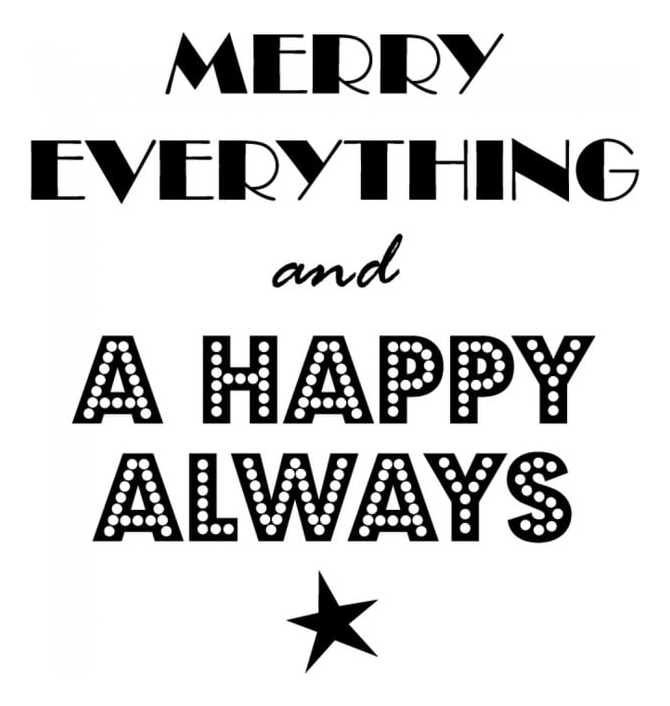 Rienda Libre Graphics - Decomural Merry Everything Happy Always Ws-35756